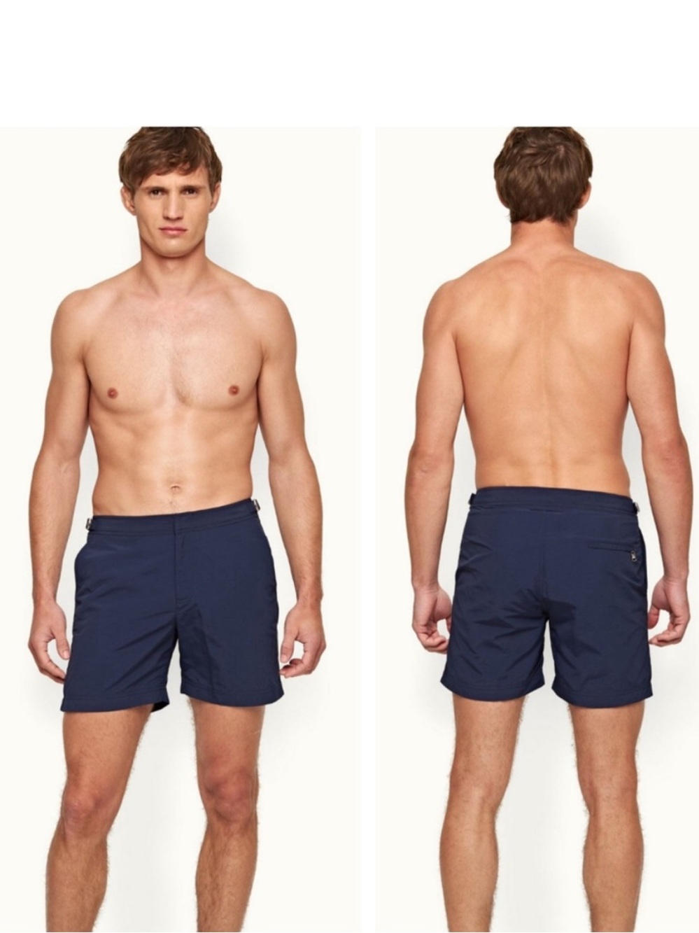 Orlebar Brown Bulldog Navy Mid-Length Swim Shorts Size 28